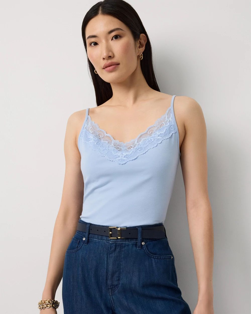 WHBM FORME™ Lace Trim Cami | White House Black Market